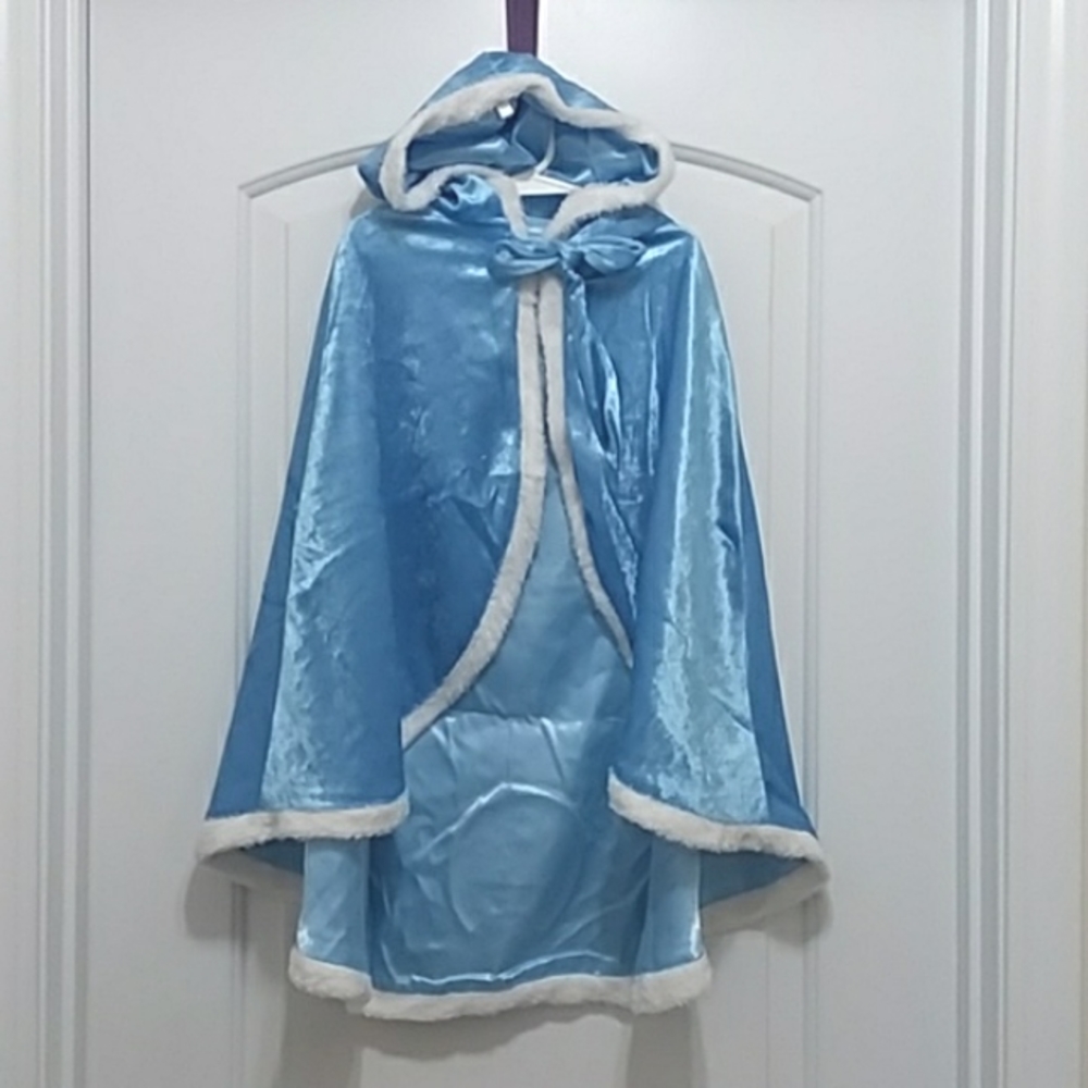 Kids Blue Velvet Cape & Crown